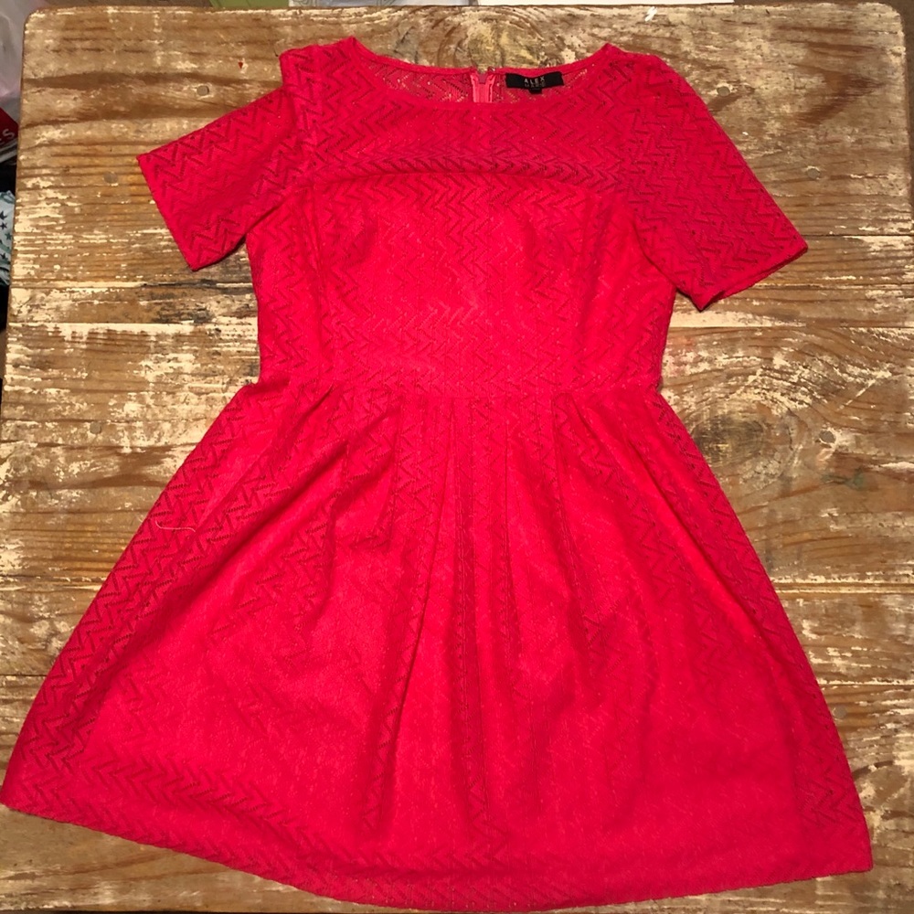 Alex Marie pink fit and flare dress